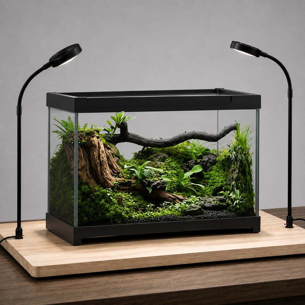 Terrarium en verre transparent empilable pour reptiles