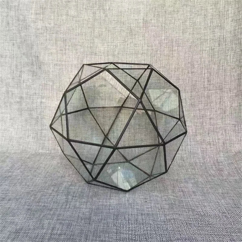 Terrarium dôme géodésique en verre pour plantes