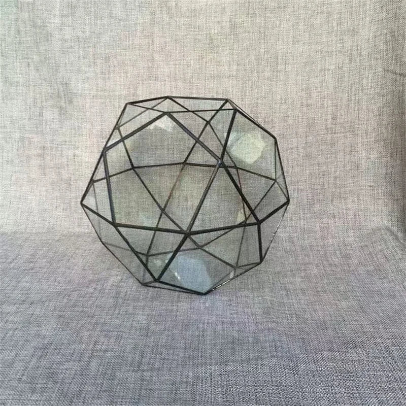 Terrarium dôme géodésique en verre pour plantes