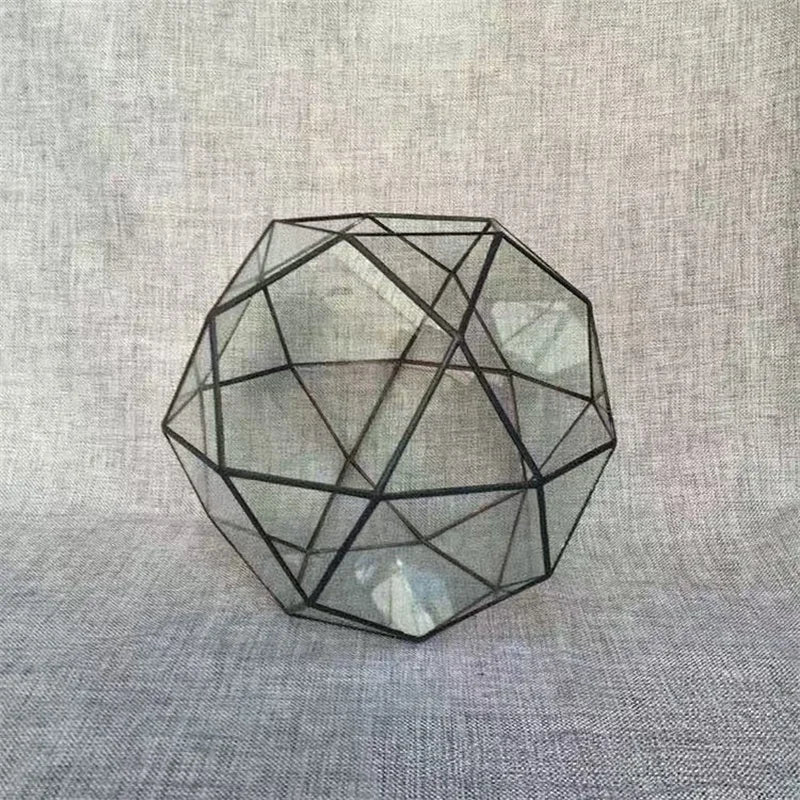 Terrarium dôme géodésique en verre pour plantes