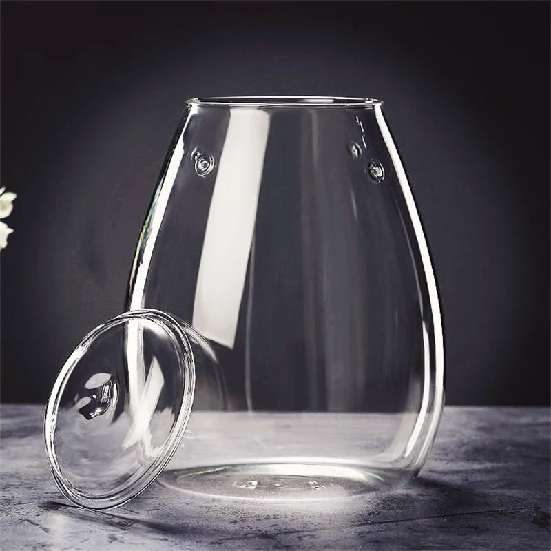 Terrarium bouteille en verre borosilicate avec couvercle